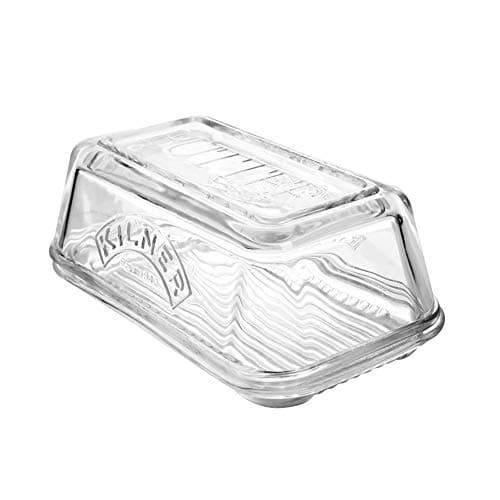 Image of Kilner Glass Butter Dish 250g Capacity Durable BPA-Free Keeps Butter Fresh Longer Dishwasher Safe Sustainable Glass Storage Solution for Fridge and Tabletop Use