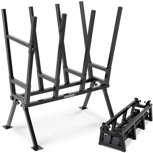 Image of GARDEBRUK® Folding Galvanised Saw Horse | Log Splitter Work Bench for Chainsaw, Hand Saw, Bow Saw, Axe & Other Garden Tools | Ideal for Kindling Wood, Gardening & Home Improvement | 400kg Capacity