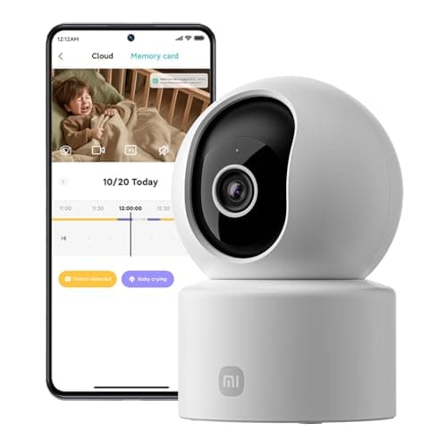 Image of XIAOMI Smart Camera C302 2K 3MP Indoor Security Camera, Privacy Shield, 360° Panorama, AI Baby Pet Detection, Color Night Vision, Two-Way Audio, Works with Alexa Google
