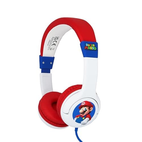 Image of OTL Technologies SM1107 Super Mario Kids Wired Headphones in White
