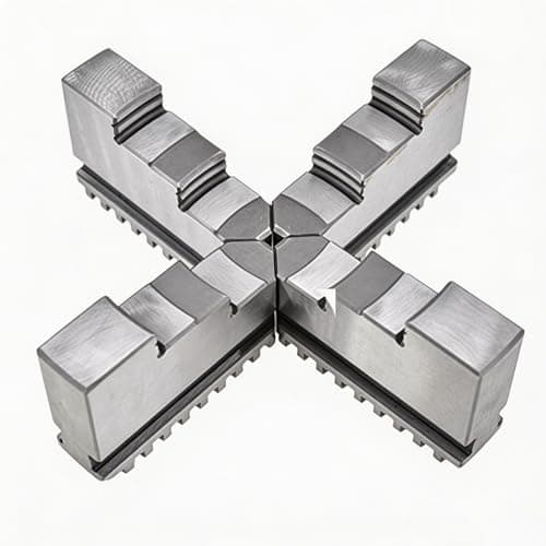 Image of 3/4/5/6/8/10/12/15inch Lathe Chuck Hard Jaws, Clamping Range 22-400mm, for CNC & Milling Machine Turning, End Milling, Internal Boring, Chamfering, Drilling(160mm)