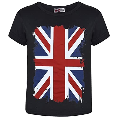 Image of A2Z 4 Kids Girls Boys T-Shirts Soccer Team Football World Cup Support T Shirt Union - T Shirt 551 Black 9-10