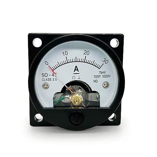 Image of LEPEVNEY Analog Dial Panel Meter Voltmeter Gauge SO-45 Round Current Measuring Ammeter DC 30A/75MV