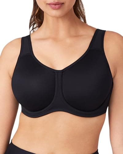 Image of Wacoal Womens Sport Full Figure Underwire Bra, Black, 36D