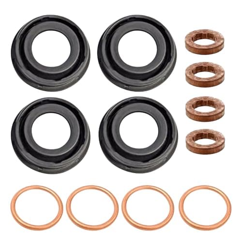 Image of Fuel Injector Copper Washer Seal Kit fit for Audi Seat Skoda VW 1.6TDI CAY,OEM:03L130519, WHT000884, 04L103070B, 04L103070, 03L103070,4 Set(Total 12Pcs)