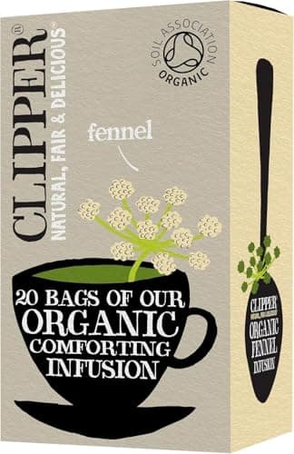 Image of Clipper Organic Fennel Tea Bags | 20 Infusion Teabags | Pure Caffeine Free Tea for Home or Office | Eco-Conscious Herbal Tea Bags | Natural, Unbleached, Plant-Based & Biodegradable in Heat Sealed Bags