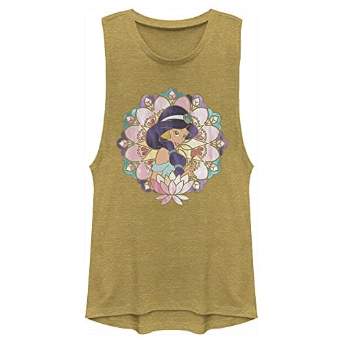Image of Disney Junior's Princess Glass Jasmine Festival Muscle, Gold Heather, XX-Large