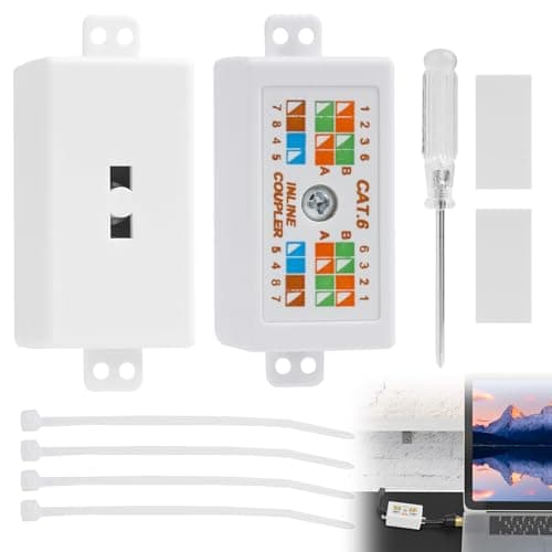 Image of LUCTHY 2 Pack Cat6 RJ45 Junction Box with Punch Down Tool, Ethernet Inline Coupler for Cat6, LAN Cable Joiner for PoE, Powerline and Network Extension