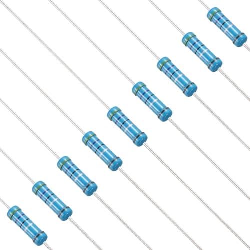 Image of PATIKIL 4.7 Ohm Resistor, 50Pcs 2W Metal Film Fixed Resistor Kit 1% Tolerance Multiple Values of Resistance Optional for DIY Electronics Projects Computer TV Circuit Board