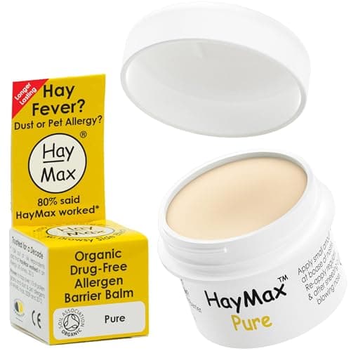 Image of HayMax Allergen Barrier Balm - Pure 5ml - Organic, Natural & Non-Drowsy Hay Fever & Allergy Relief Balm - Blocks Pollen, Dust & Other Allergen Particles - Suitable for Adults, Kids & Pregnant Women