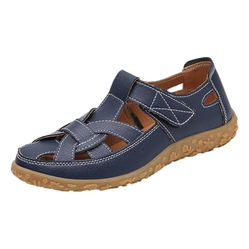 Image of Sport Sandals For Women Closed Toe,Roman Sandals For Women,Ladies Hiking Sandal Closed Toe Outdoor Sports Sandal,Ladies Walking Summer Trekking Beach Water Sliders With Arch Support Adjustable