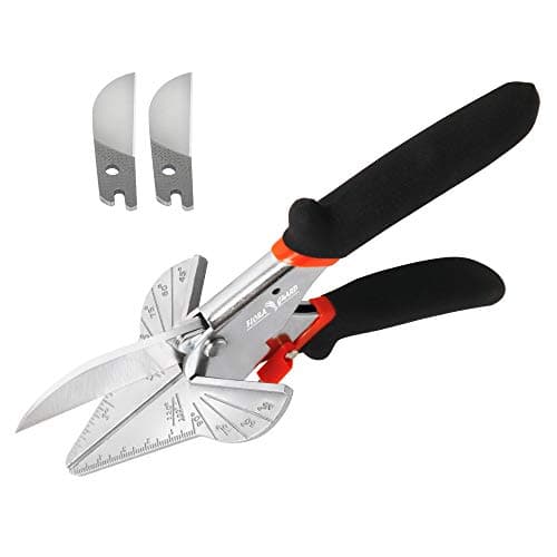 Image of FLORA GUARD Miter Shears, Multi Angle Trim Cutter, Gasket Shear for Cutting Soft Wood, Plastic, PVC and More, Including 2 Spare Blades (JDJ-3)