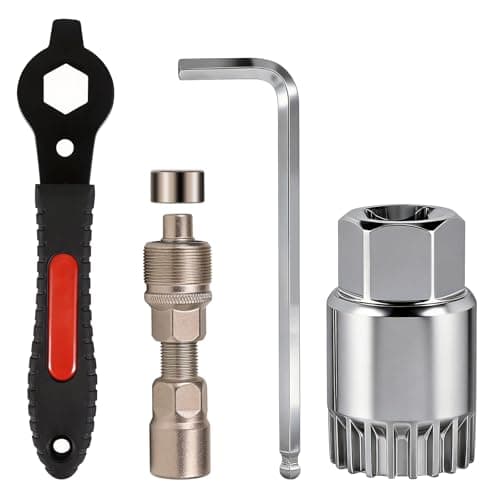 Image of Oumers Upgraded Bicycle Crank Puller,Bike Crank Removal Tool with Bottom Bracket Tool for Square Taper and Splined Cranks