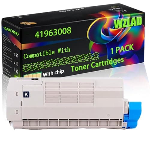 Image of 41963008 Compatible for Okidata OKI Toner Cartridges with Chip C7100 C7300 C7300 V2 C7350 Printers (1 Pack Black)