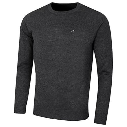 Image of Calvin Klein Mens Crew Neck Sweater - Charcoal Marl - M