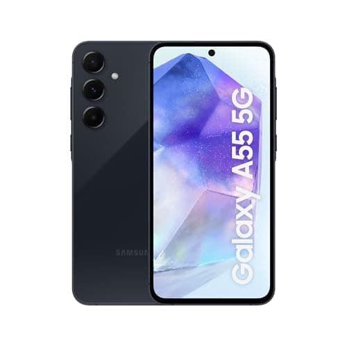 Image of Samsung Galaxy A55 5G, Factory Unlocked Android Smartphone, 128GB, 8GB RAM, 2 day battery life, 50MP Camera, Awesome Navy, 3 Year Manufacturer Extended Warranty (UK Version)