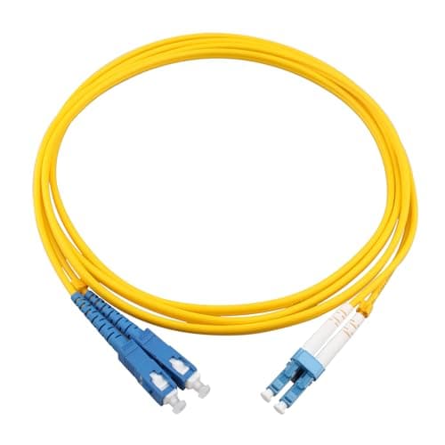 Image of Jopto Fiber Patch Cable LC to SC 2m(7ft) OS2 Single Mode Jumper Duplex 9/125 Fiber Optic Cable PVC LSZH Jacket for 10Gb/Gigabit SFP SFP+ Transceiver and Media Converter-Optics Pigtail Lead Series