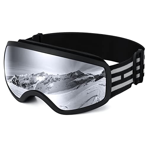 Image of EasYoung Kids Ski Goggles, Children Skiing Snowboard Goggles for Boys Girls Junior, Snow Glasses Helmet Compatible