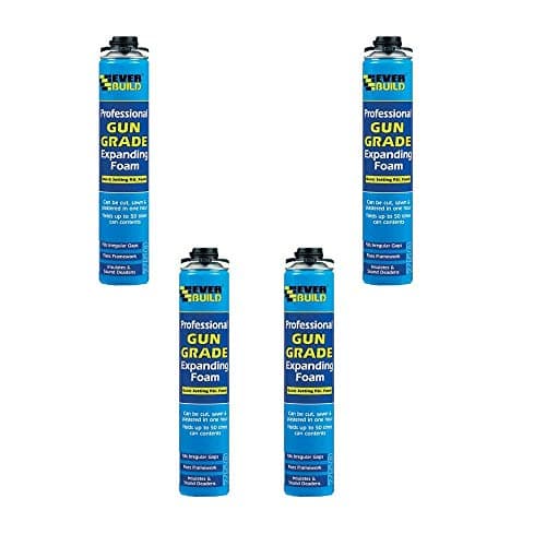 Image of Everbuild Gun Grade Expanding Foam Gap Filler 750ml Pack of 4 EVGF7