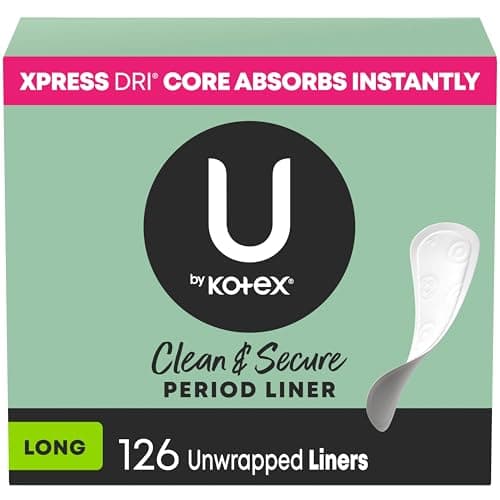 Image of U by Kotex Lightdays Panty Liners, Long, Unscented, 126 Count