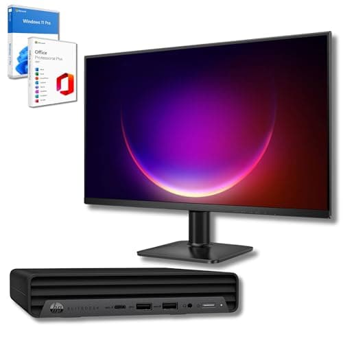 Image of HP Bundle EliteDesk 600 G6 Mini PC | Intel Core i5-10500T | 16 GB RAM | 512 GB SSD Nvme Monitor 27 Inch FullHD Win 11 Pro
