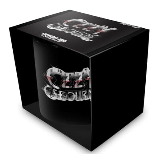 Image of Pyramid International Ozzy Osbourne (Logo) Black Mug, 315ml / 11oz Ceramic Mug, Officially Licensed Drinkware, Premium Coffee Cup for Fans & Collectors
