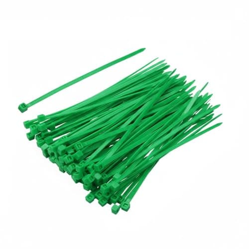 Image of Amyu 100 Pack Cable Ties Green, 4" Zip Ties, 18lbs Tie Straps Self Locking Tie Wraps UV-Ristant, Small Nylon Plastics Ties for Garden, Home, Office, Workshop, Indoor and Outdoor