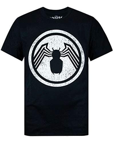 Image of Marvel Venom Distressed Logo Men's T-Shirt Black
