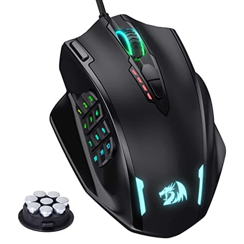 Image of Redragon M908 Impact RGB LED MMO Mouse with Side Buttons Optical Wired Gaming Mouse with 12,400DPI, High Precision, 20 Programmable Mouse Buttons