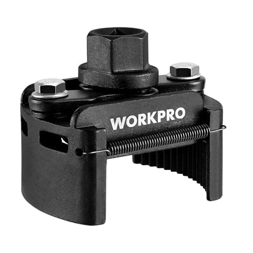 Image of WORKPRO Adjustable Oil Filter Wrench 60-80 mm, 1/2" Drive Oil Filter Removal Tool with Non-Slip Grip, for Car, Trucks, Motorcycles