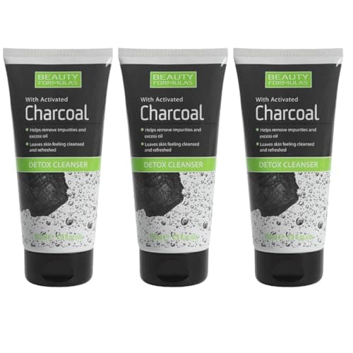 Image of Beauty Formulas Activated Charcoal Detox Cleanser, 150ml, Pack of 3