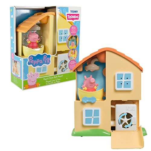 Image of Toomies Peppa’s House Bath Playset Peppa Pig Toy Window Sprinklers and Washing Machine - Working Shower and Tub Kids Aged 18 Months and Above, Multicolor