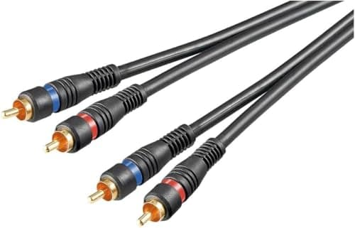 Image of Goobay 50119 Stereo RCA cable 2x RCA, Double Shielded, Black, 3 m Cable Length