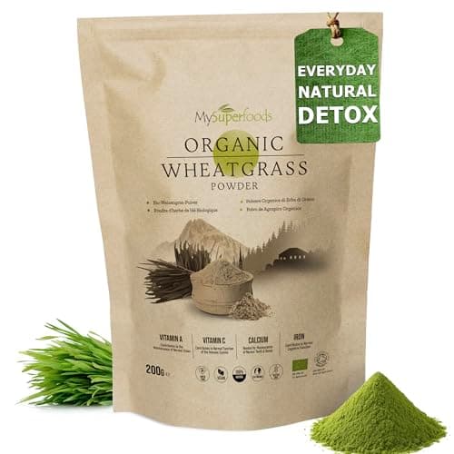 Image of MySuperfoods Organic Wheatgrass Powder 200g, High Chlorophyll Content