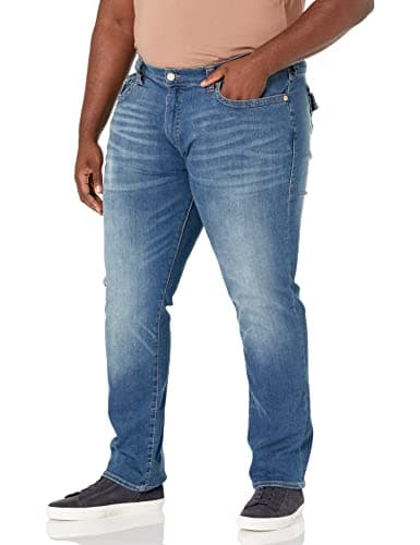 Image of True Religion Men's Ricky Flap 34 Inseam Jeans, Foum Baseline, 40
