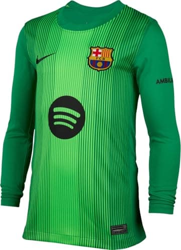 Image of FC Barcelona 2025/26 Stadium Goalkeeper Nike Dri-FIT Older Kids' Replica Football Jersey HQ0473