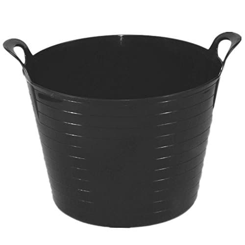 Image of Srendi® Black 42 Litre Flexi bucGarden Home Flexible Colour Rubber Storage Bucket