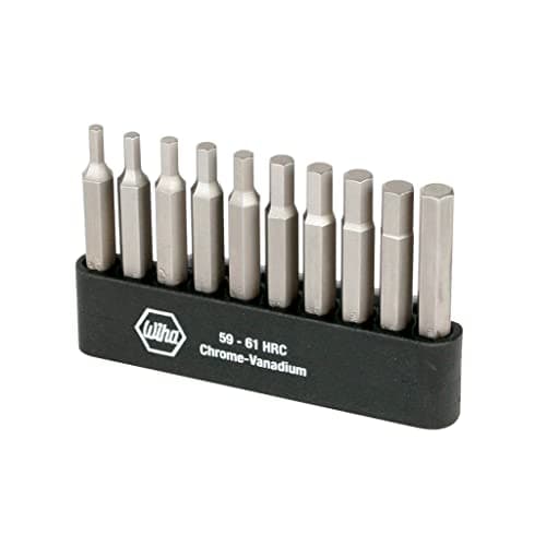 Image of WIHA 74986 Hex Inch and Metric Power Bit Set with Holder, 10-Piece