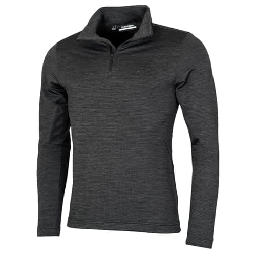 Image of J.Lindeberg Mens Destry Zip Mid Layer Sweater - Black Melange - L
