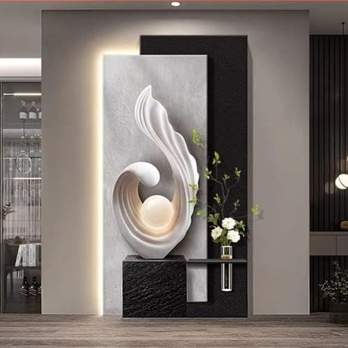 Image of 3D Wall Art Decor with LED Light, Wall Hanging Mural for Entrance Foyer Hallway Living Room Bedroom