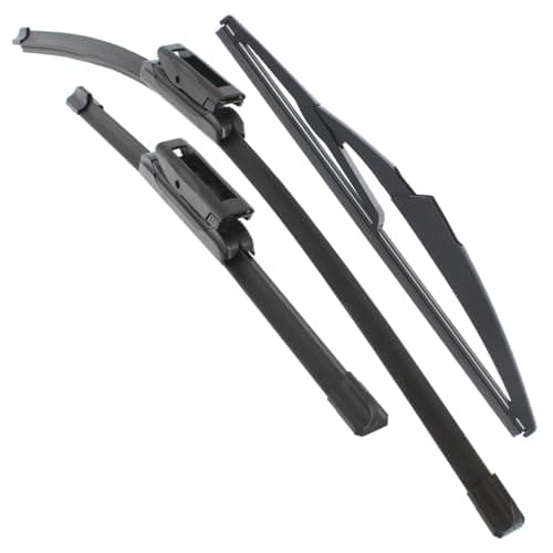 Image of XYZ Parts Front And Rear Windscreen Wiper Blades Set of 3 Compatible with Renault Captur X87 Hatchback 2013-2016 Replacement