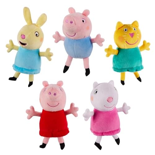 Image of Peppa Pig Peppa and Friends Collectable Plush 5-Pack, Toys, Preschool Toys, Gift for age 1-5 [Amazon Exclusive]