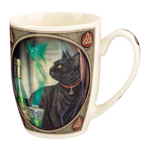 Image of Puckator Lisa Parker Absinthe Cat Porcelain Mug - Funny Home Accessories - Cute Gifts for Girlfriend - Large Mugs for Men Women Hot Drinks - Cute Cups Presents - Secret Santa Gift - Cup Set