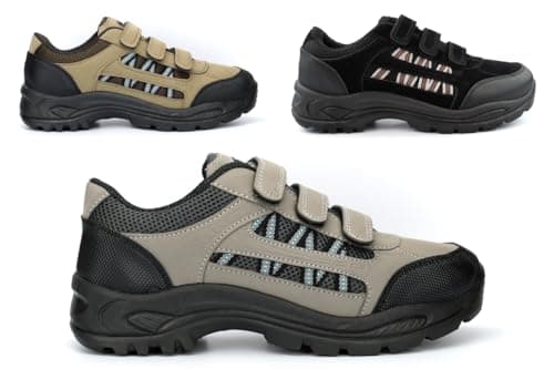 Image of Boys Trekking Boots Size 5 Trekking Boots Size 6 Boys Walking Shoes Touch Fastening Shoe Walking Boot Touch Fastening Shoes Hiking Boot Sizes 5-6 Black/Grey/Brown 6 UK