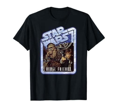 Image of Star Wars Chewbacca and Han Solo Rebel Friends T-Shirt
