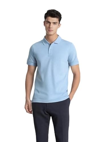Image of L S U Men's Polo Shirt Classic Fit Work Casual (Sky Blue M)