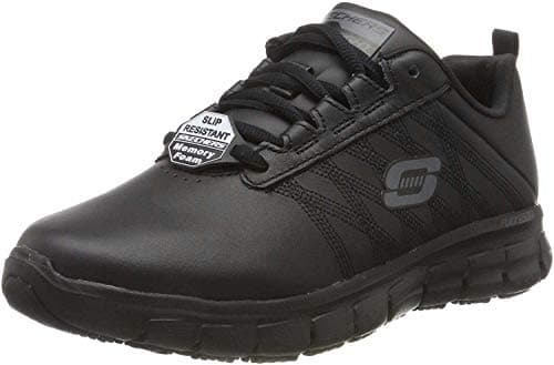 Image of Skechers Women's Sure Track Erath - Ii Lace up Sneakers, Black Black Leather Blk, 7 UK