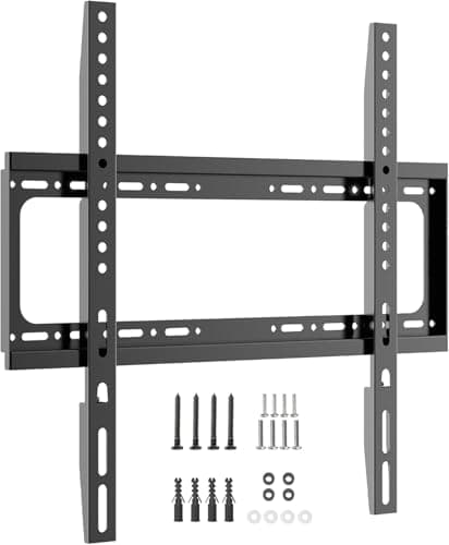 Image of IndoTeam TV Wall Bracket for 26 inch to 63 inch Screens – Fixed TV Wall Mount for Flat Panel TVs – Ultra-Slim Low Profile Universal Brackets VESA 200 x 200mm to 400 x 400mm up to 50KG - Black