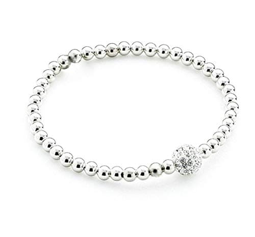 Image of Hemasa Fashion Stretchy Bracelets with Silver Beads and Disco Ball