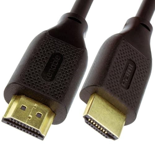 Image of kenable HDMI Cable 2.0 High Speed with Ethernet 4K@60Hz HDR Compatible Gold Plated Connectors for LED OLED QLED TV Black 1.8m